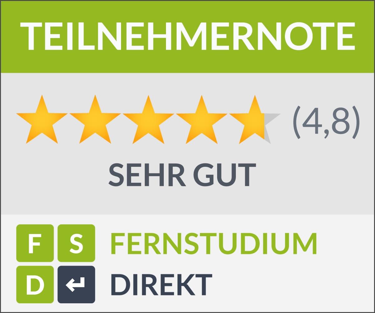 Teilnehmernote FernstudiumDirekt